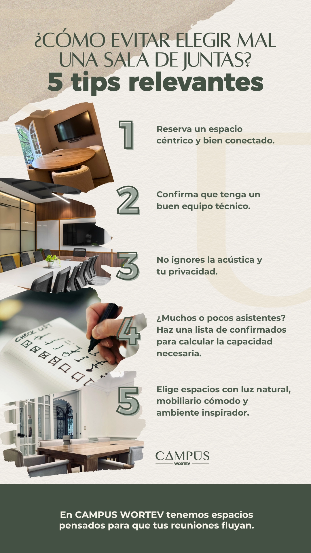 Infografía - 5 errores al elegir una sala de juntas